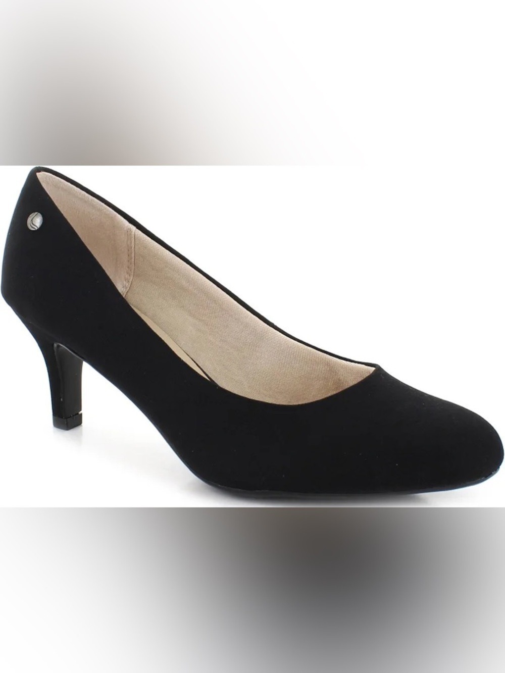 Life Stride Black Suede Low Heel Pump